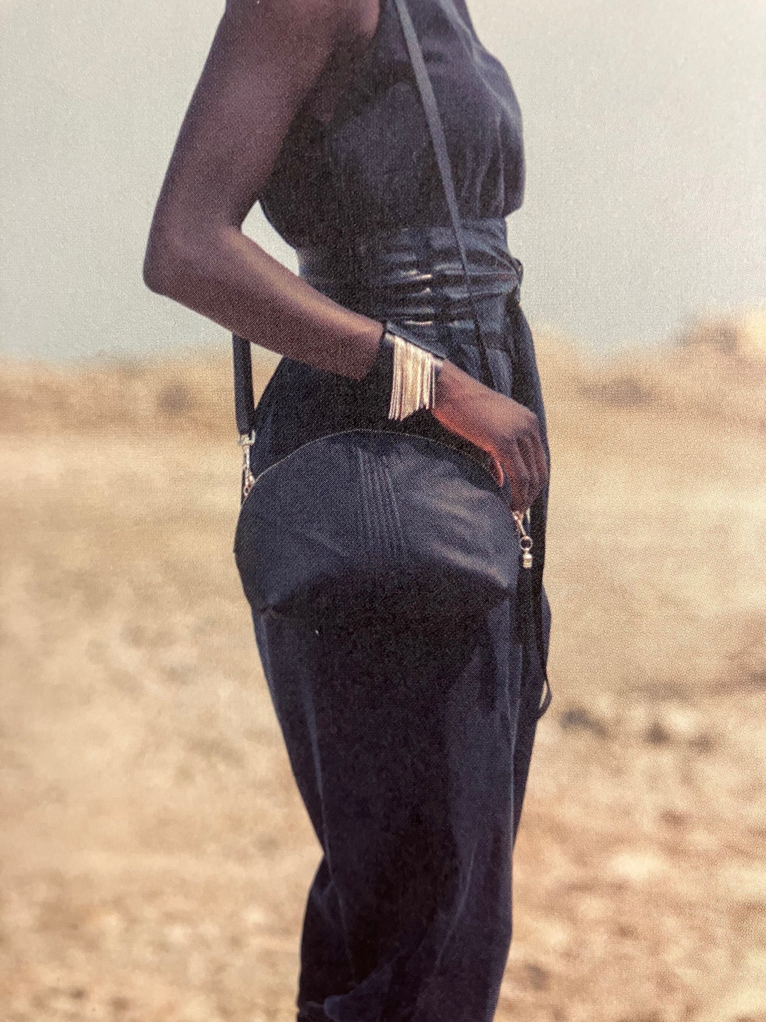 ONE OF A KIND Statement leather fringe bracelet, rock chic chain and leather bracelet