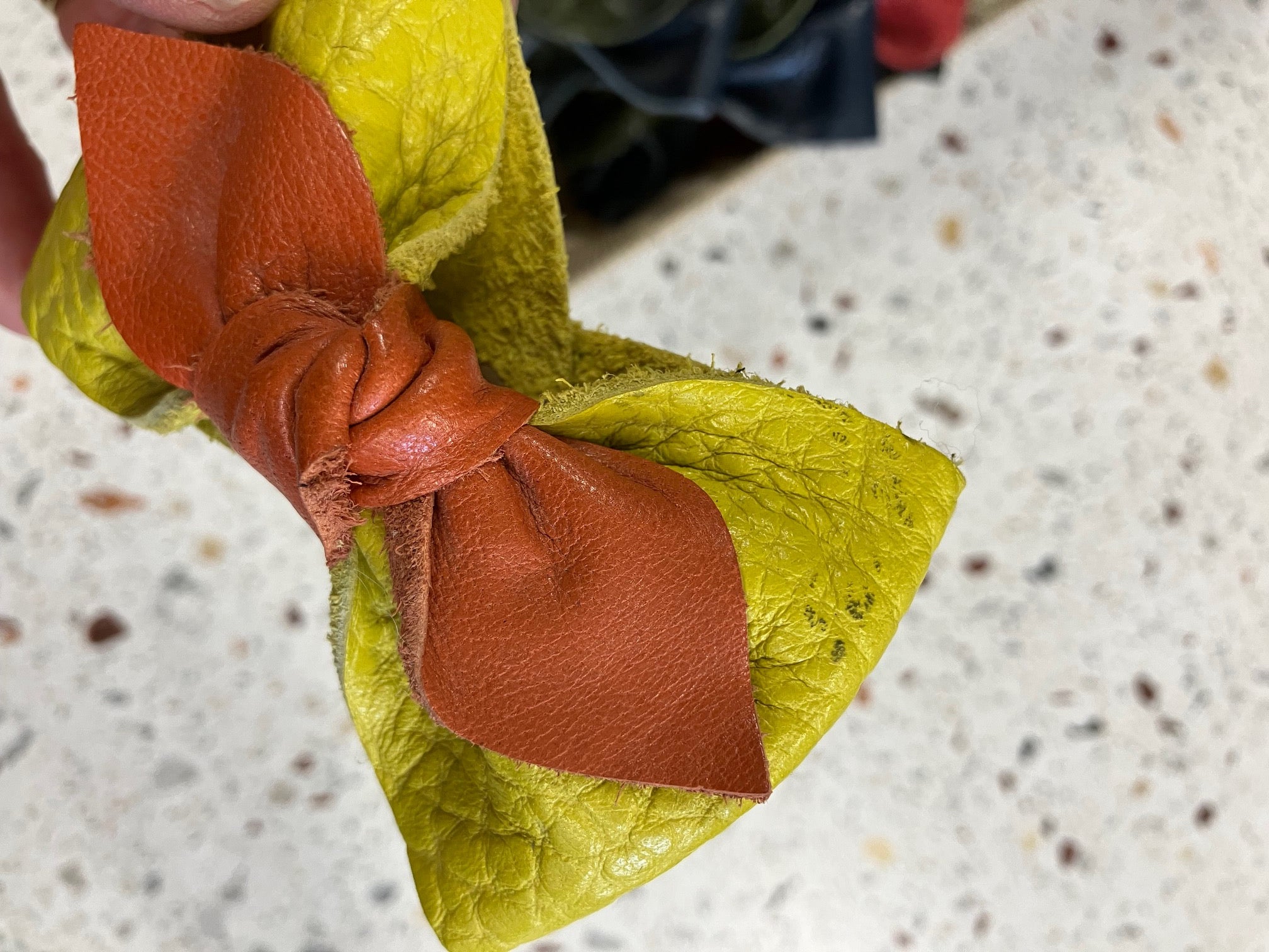 ONE OF A KIND Leather bow bracelet