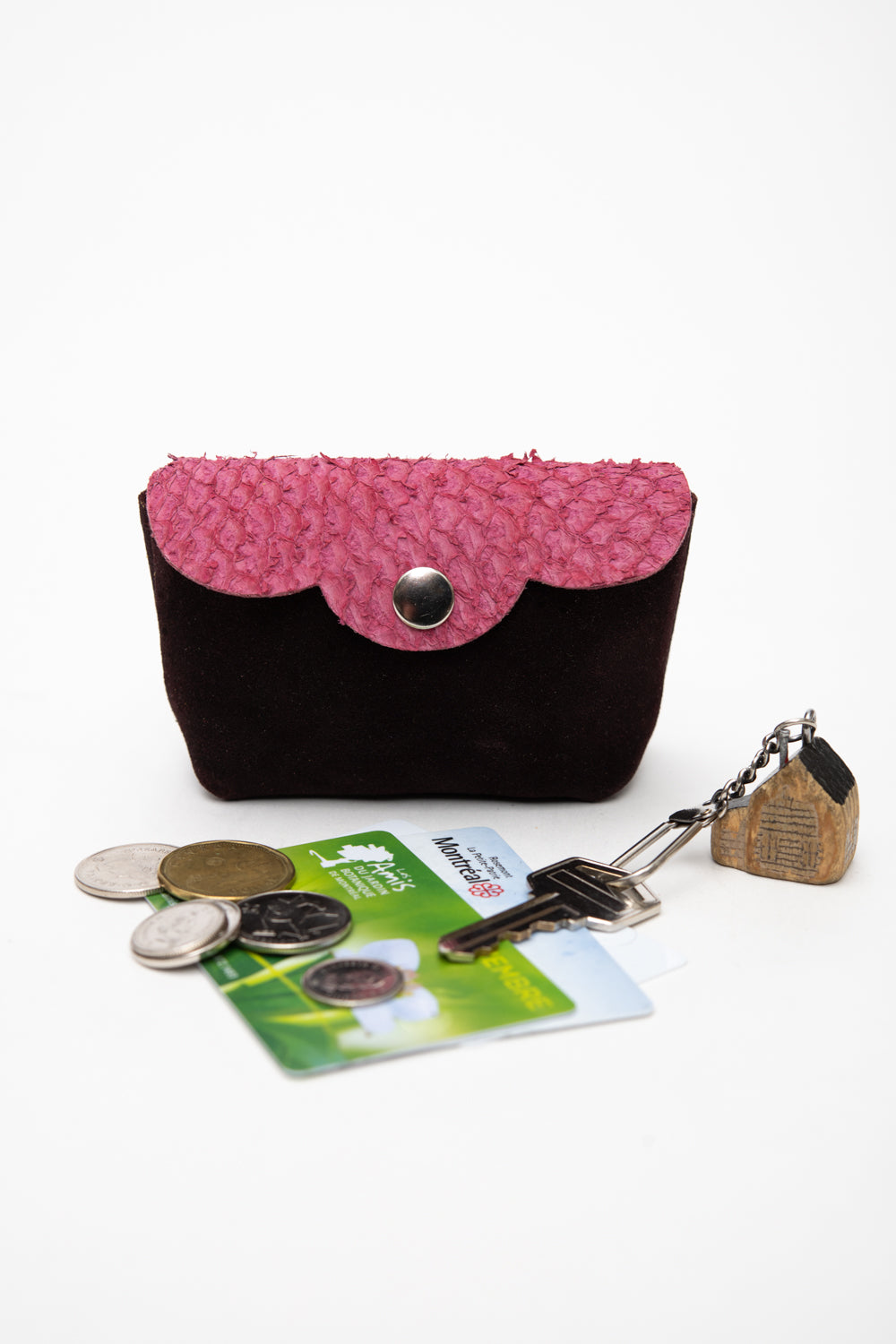 Veinage Leather Mini Pouch Cardholders CHOU model Unique Edition Handmade in Montreal Canada