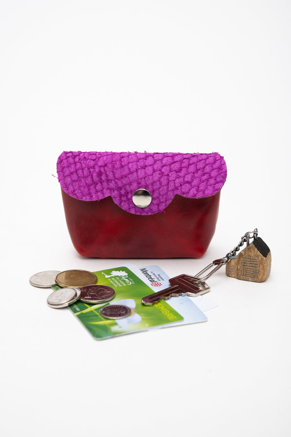 Veinage Leather Mini Pouch Cardholders CHOU model Unique Edition Handmade in Montreal Canada