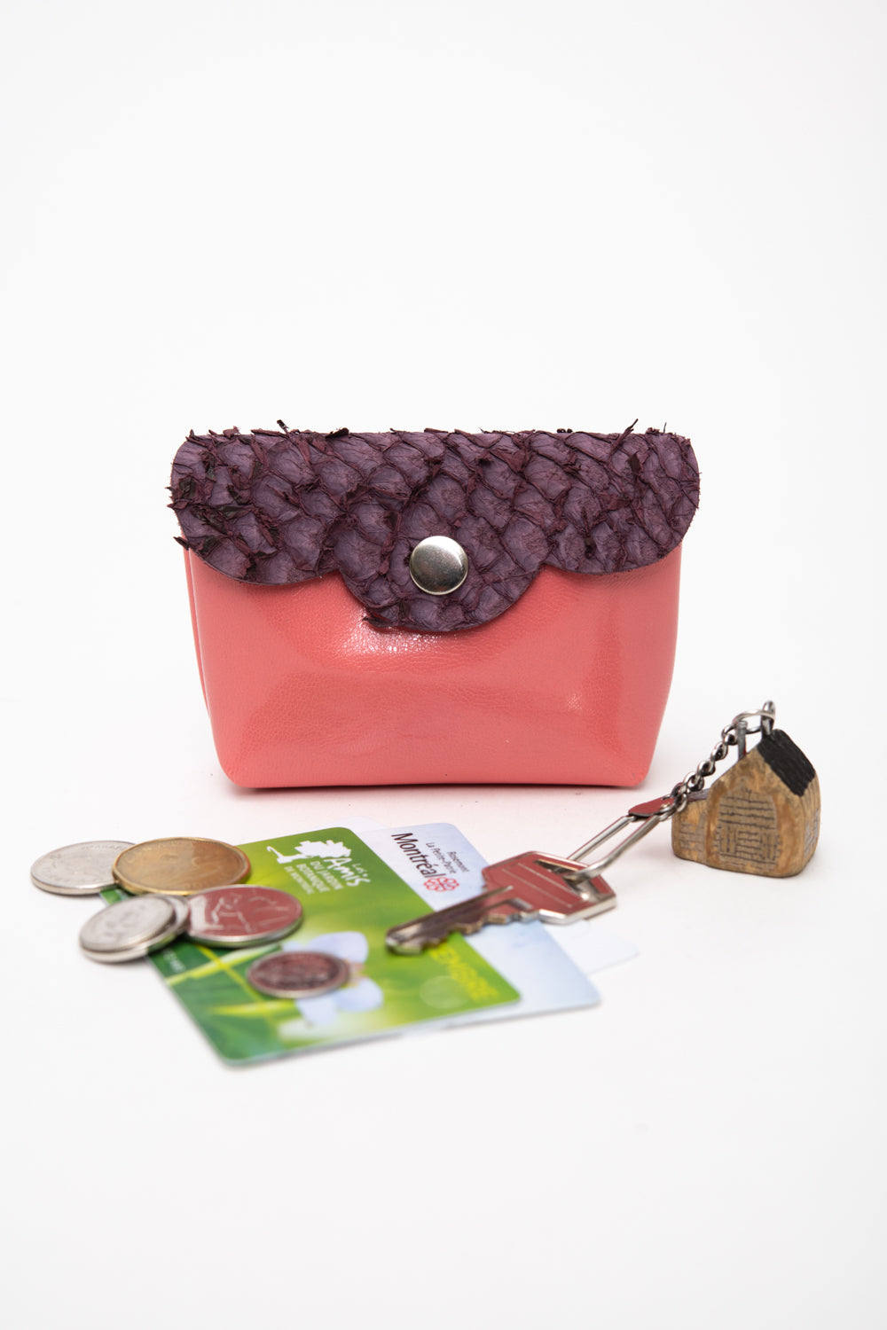 Veinage Leather Mini Pouch Cardholders CHOU model Unique Edition Handmade in Montreal Canada