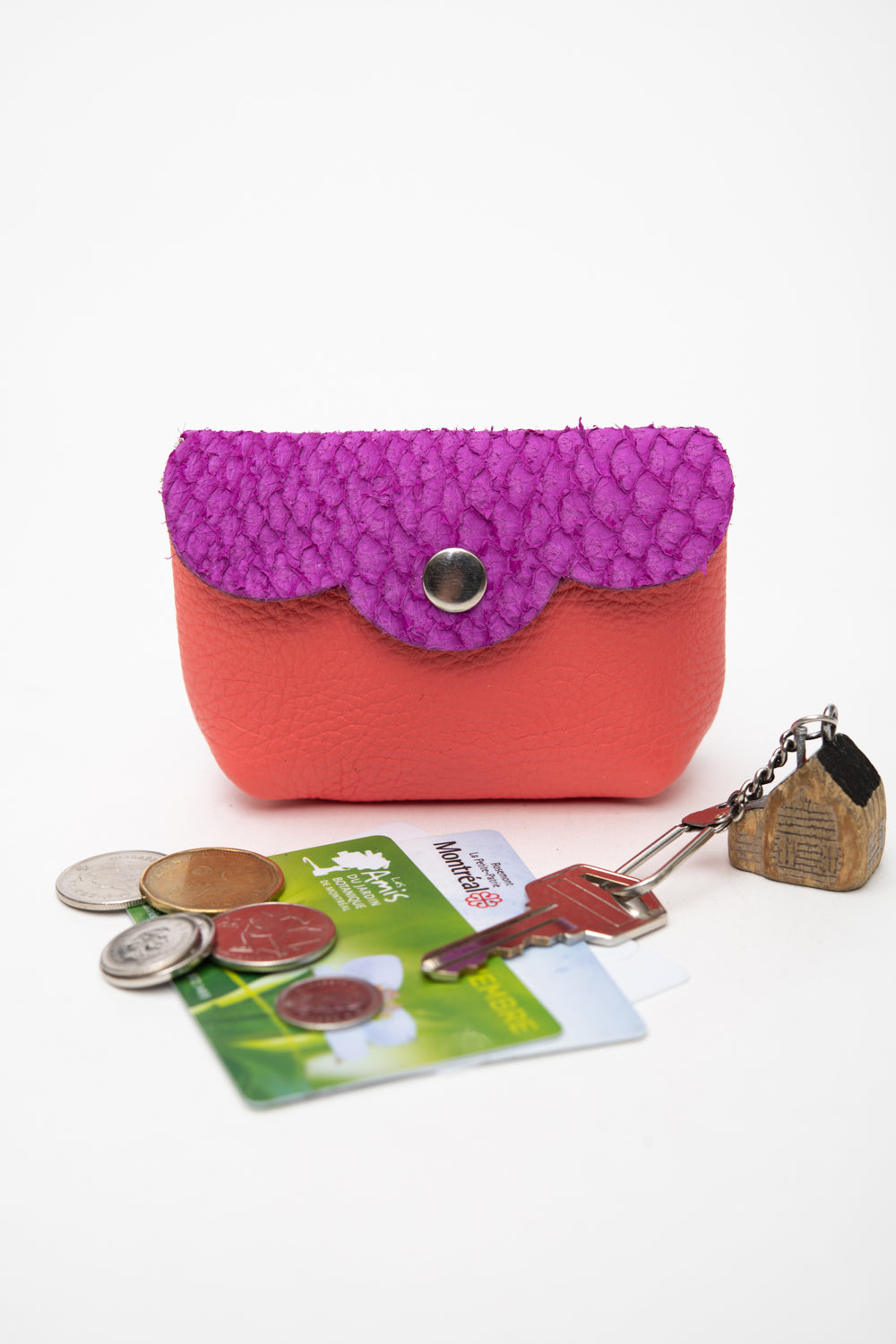 Veinage Leather Mini Pouch Cardholders CHOU model Unique Edition Handmade in Montreal Canada