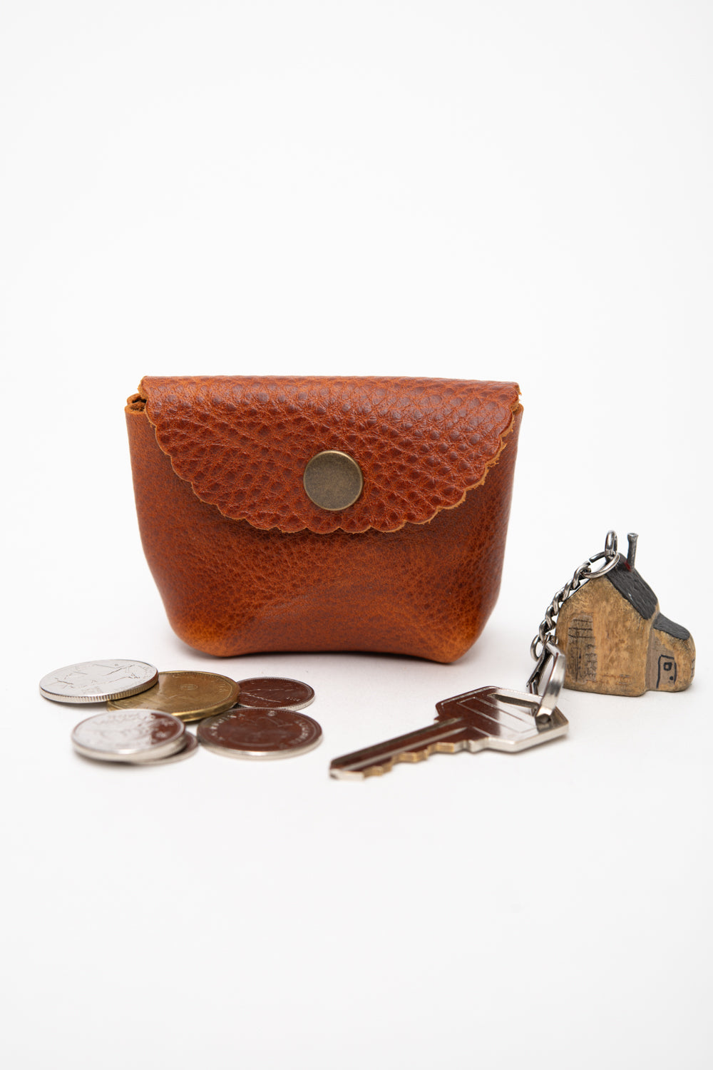 Veinage Leather Compact Mini Pouch Coin Purse CHOUQUETTE Model Unique Edition Made in Montreal Canada