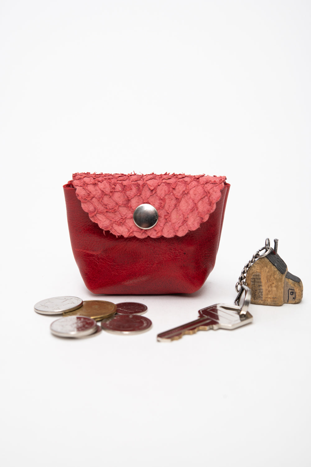 Veinage Leather Compact Mini Pouch Coin Purse CHOUQUETTE Model Unique Edition Made in Montreal Canada