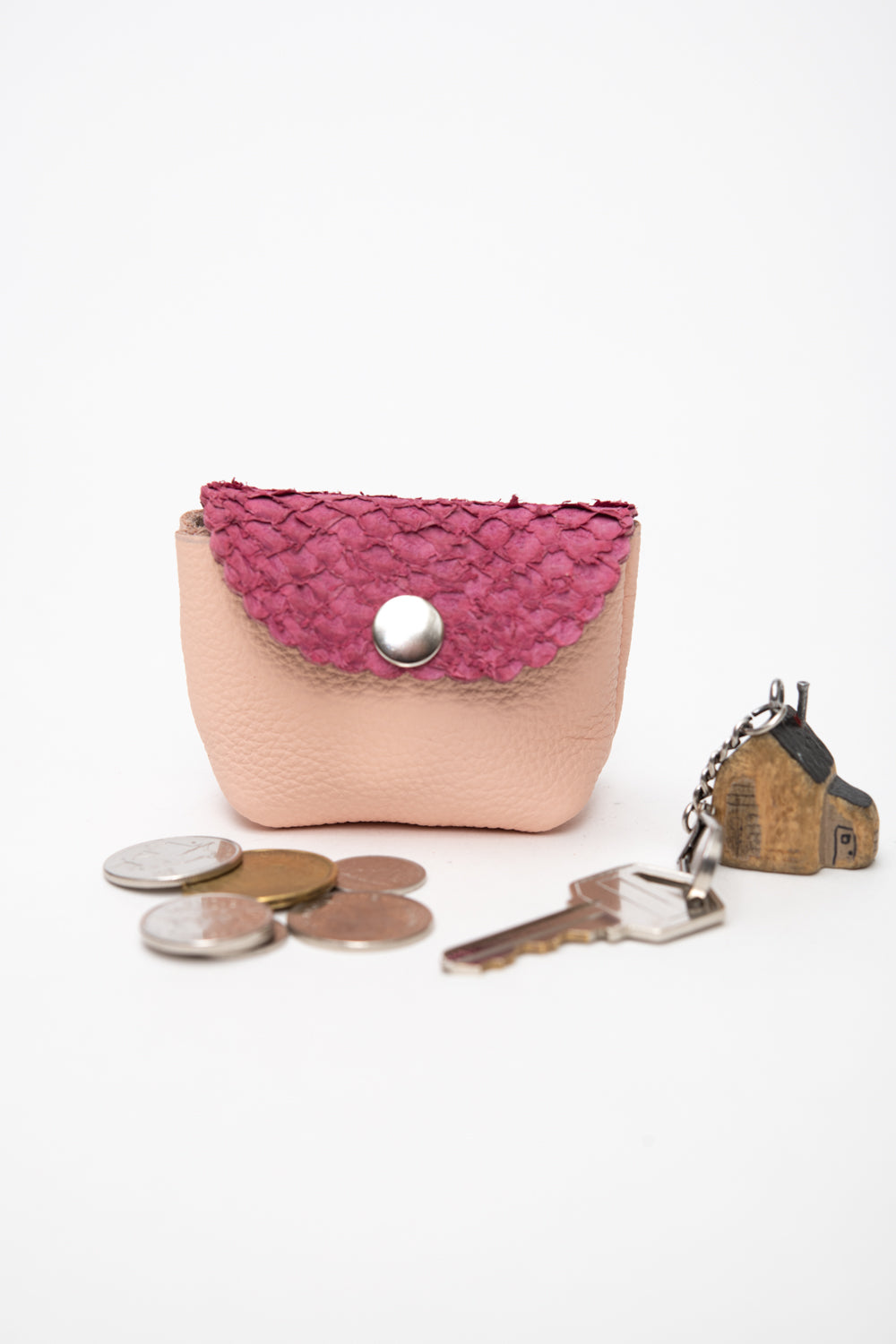 Veinage Leather Compact Mini Pouch Coin Purse CHOUQUETTE Model Unique Edition Made in Montreal Canada