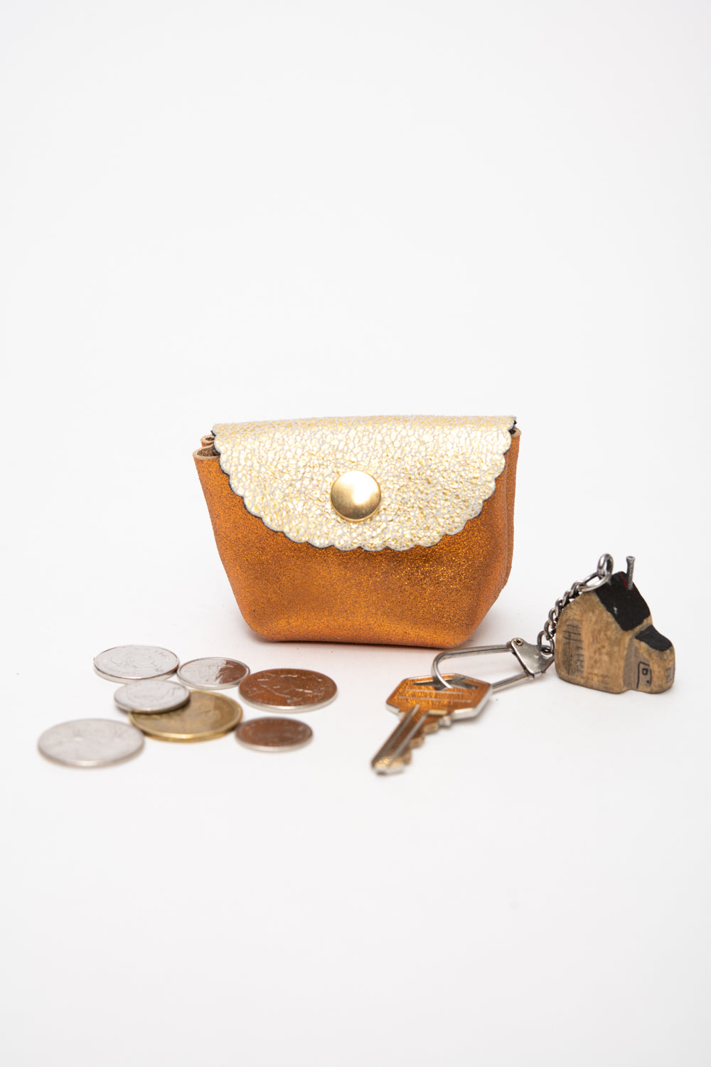 Veinage Leather Compact Mini Pouch Coin Purse CHOUQUETTE Model Unique Edition Made in Montreal Canada