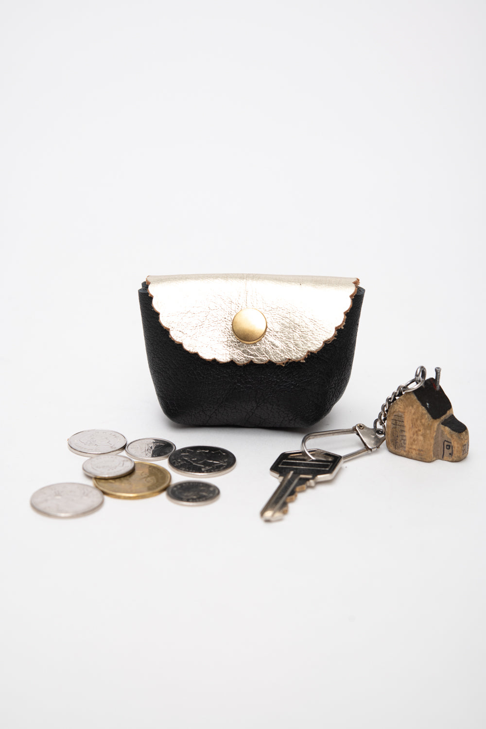 Veinage Leather Compact Mini Pouch Coin Purse CHOUQUETTE Model Unique Edition Made in Montreal Canada