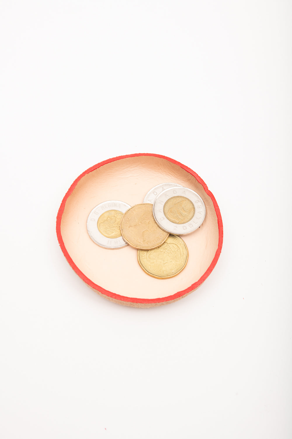 Veinage Molded leather catchall Crêpe model, handmade in Montreal