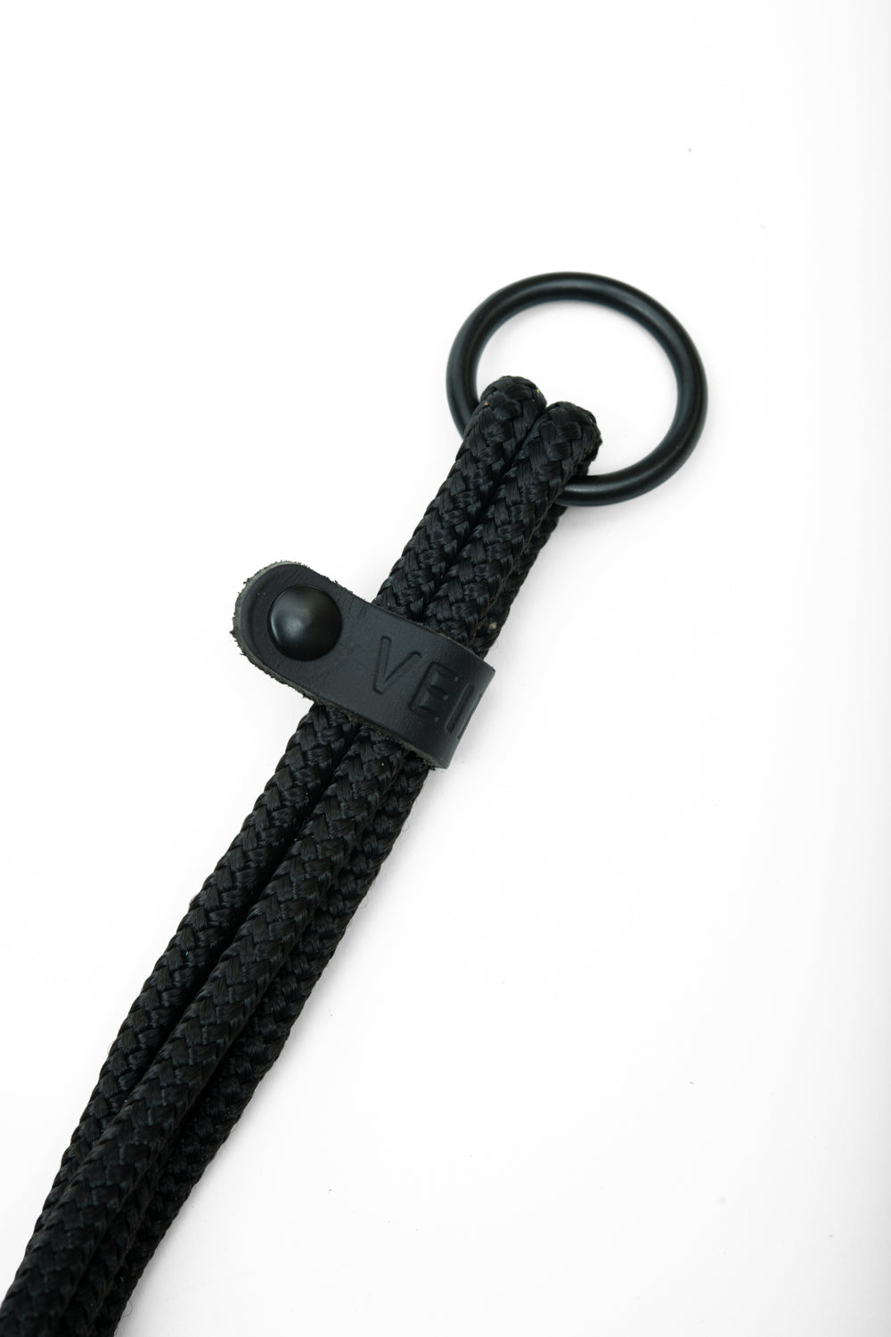 Plant hanger in upcycled leather and rope FRAISIER model