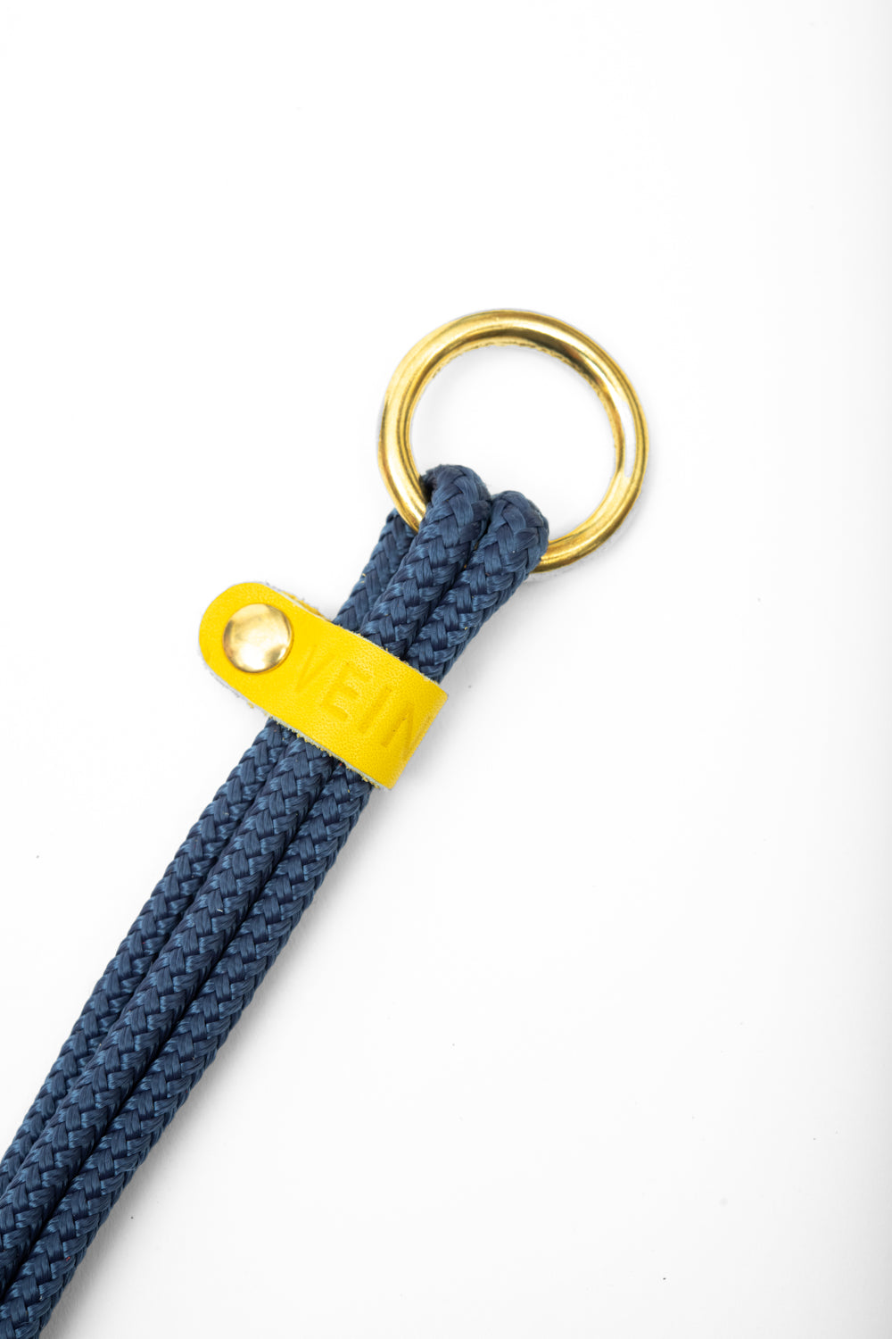 Plant hanger in upcycled leather and rope FRAISIER model