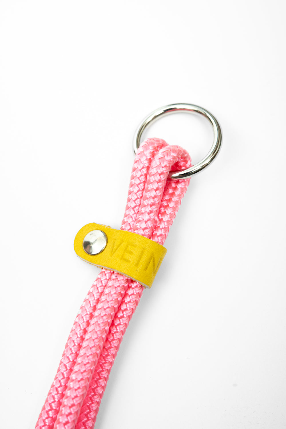 Plant hanger in upcycled leather and rope FRAISIER model