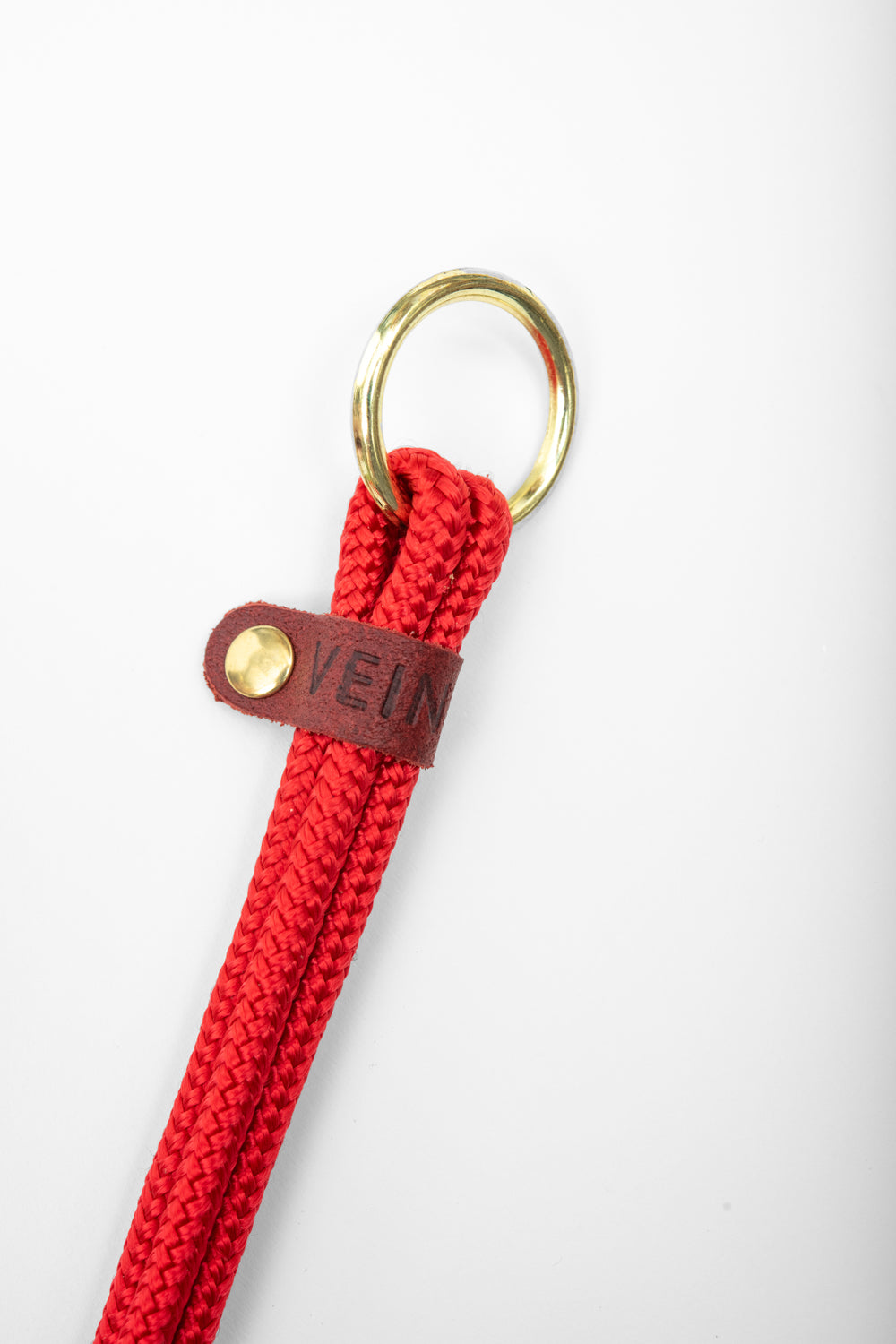 Plant hanger in upcycled leather and rope FRAISIER model