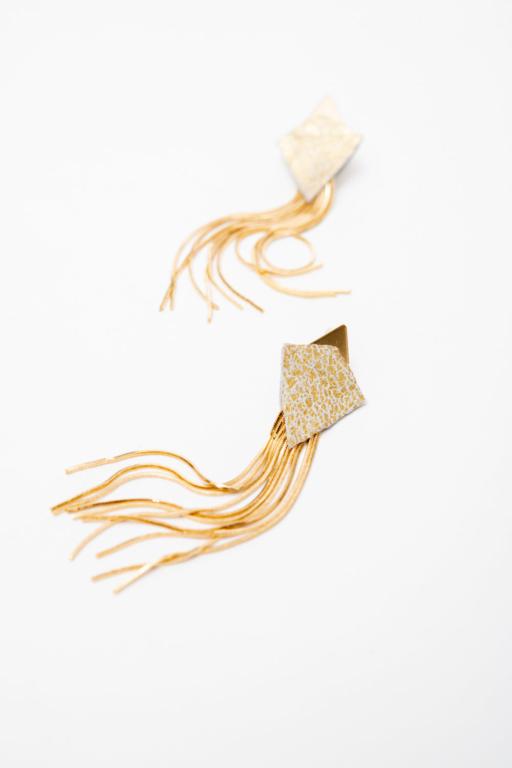 Veinage Grace and Refinement Leather Earrings MADELEINE model Handmade in Montreal Canada