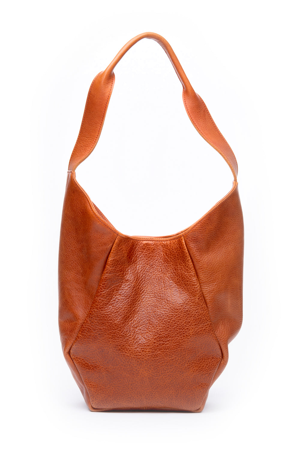 Geometrical leather tote bag MONT-ROYAL model