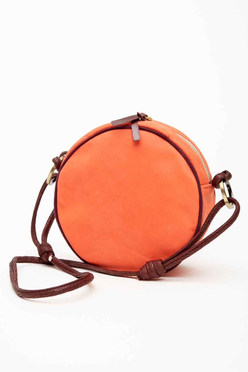 Veinage Round-Shaped Shoulder Handbag MACARON Model Made in Montreal Canada