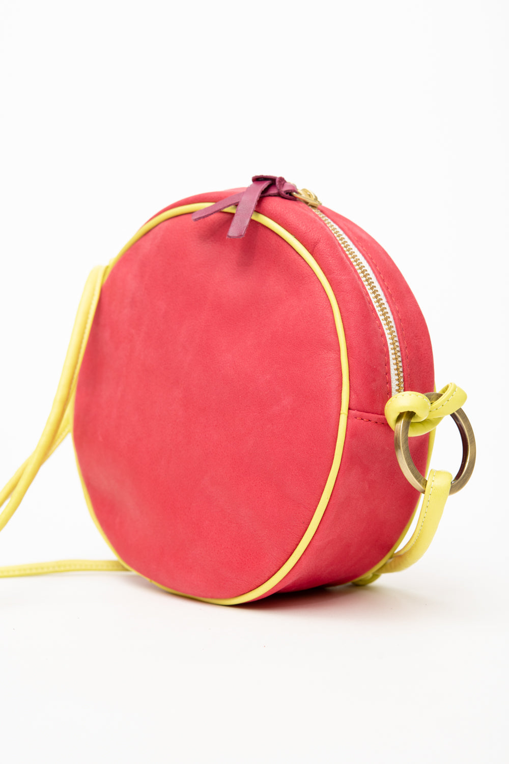 Veinage Round-Shaped Shoulder Handbag MACARON Model Made in Montreal Canada