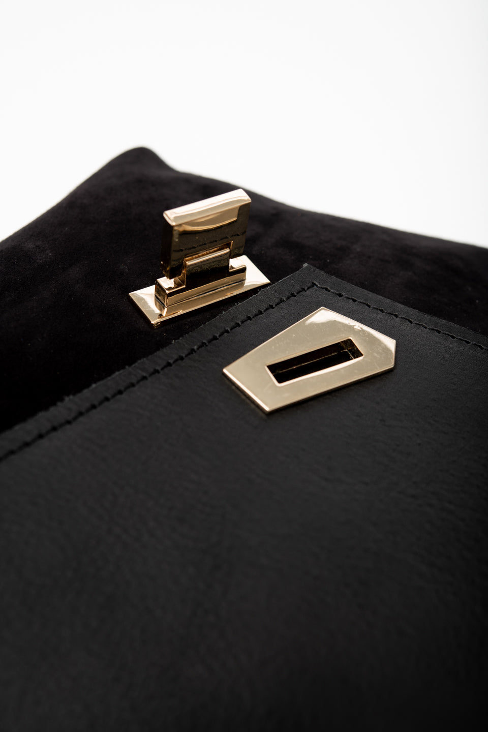 Five-sided polygon handbag PENTAGONO model from the Variable Geometry collection, handmade in Montreal, Canada