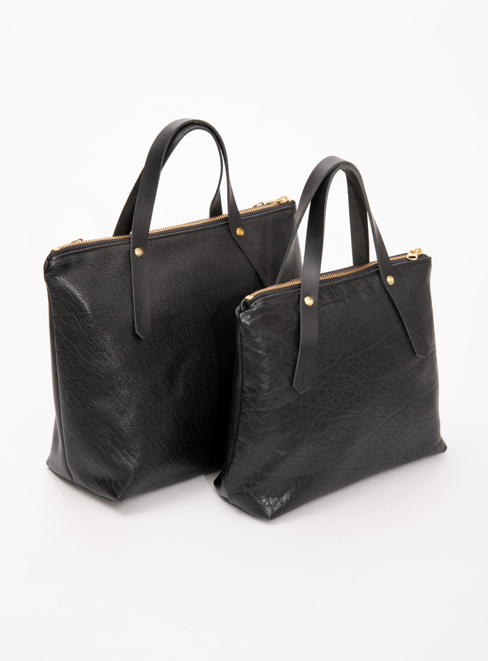 Leather handbag with crossbody strap IBERVILLE and PAPINEAU model, Veinage handmade in Montreal, Canada