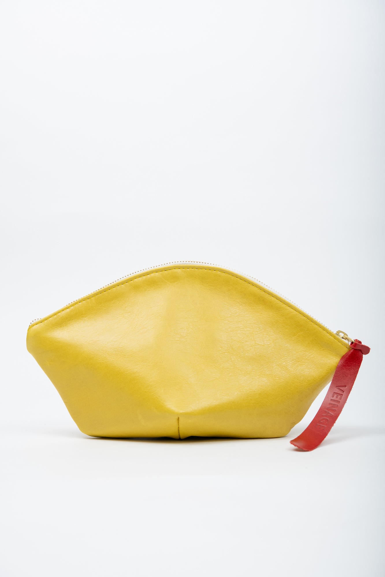 VEINAGE Leather pouch, evening clutch, cosmetic case NAPLES model, handmade in Montreal, Canada
