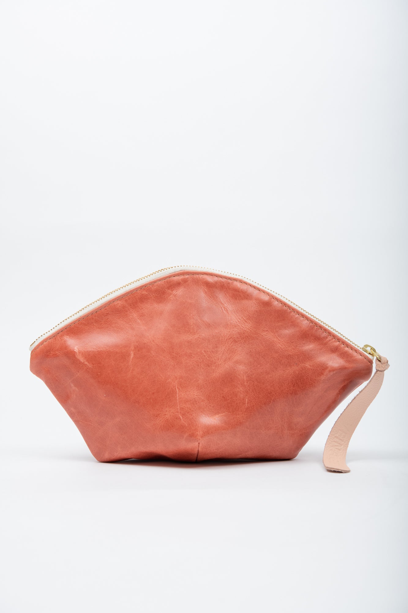 VEINAGE Leather pouch, evening clutch, cosmetic case NAPLES model, handmade in Montreal, Canada