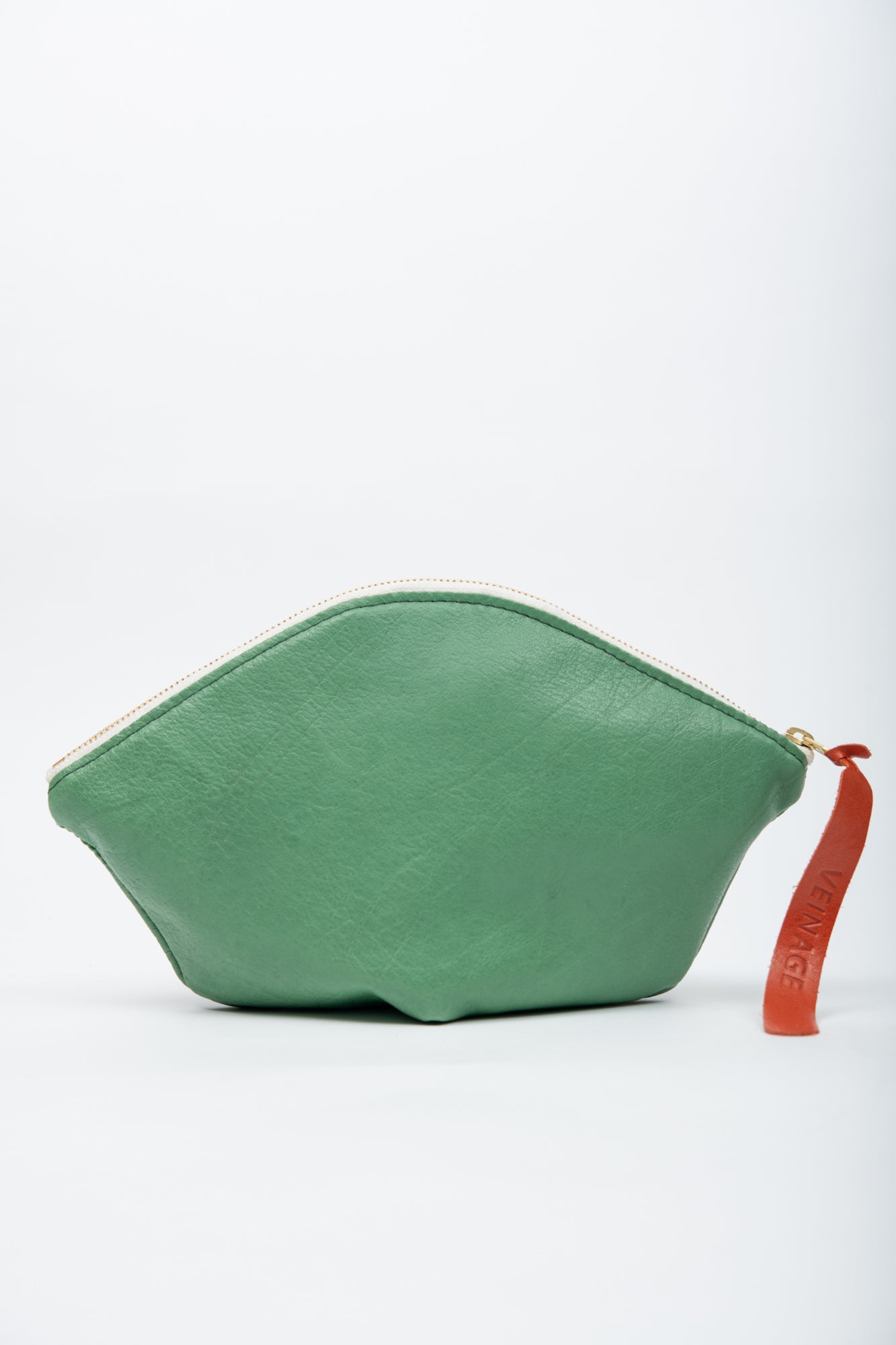 VEINAGE Leather pouch, evening clutch, cosmetic case NAPLES model, handmade in Montreal, Canada