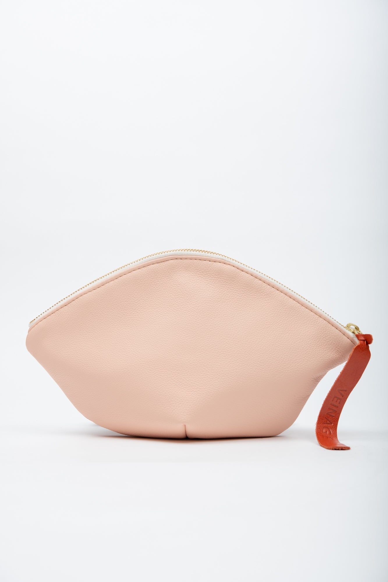 VEINAGE Leather pouch, evening clutch, cosmetic case NAPLES model, handmade in Montreal, Canada