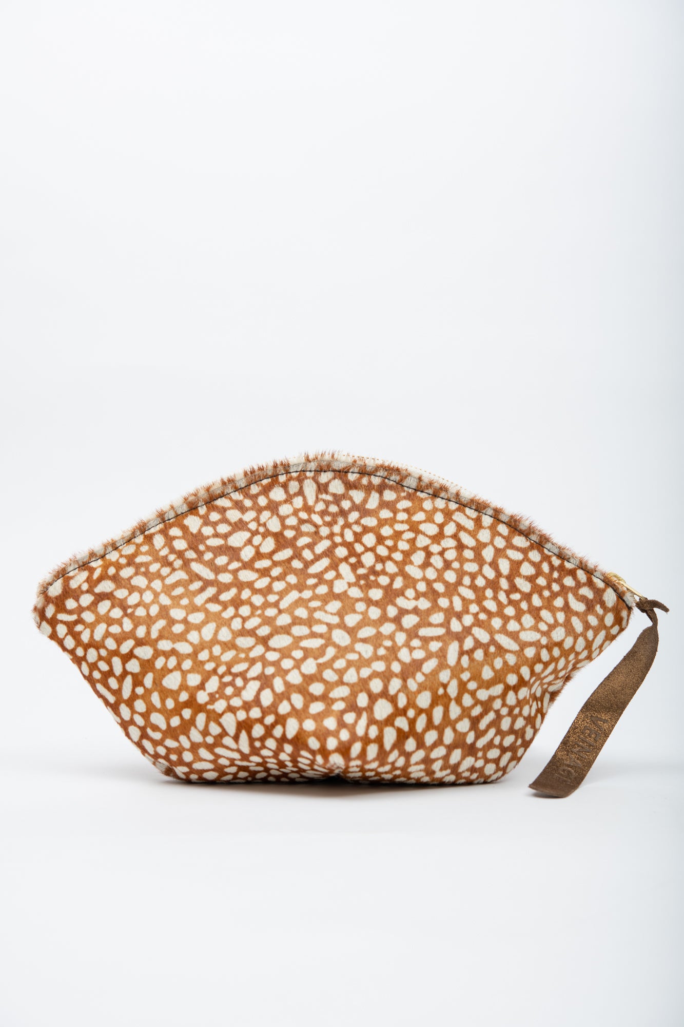 VEINAGE Leather pouch, evening clutch, cosmetic case NAPLES model, handmade in Montreal, Canada