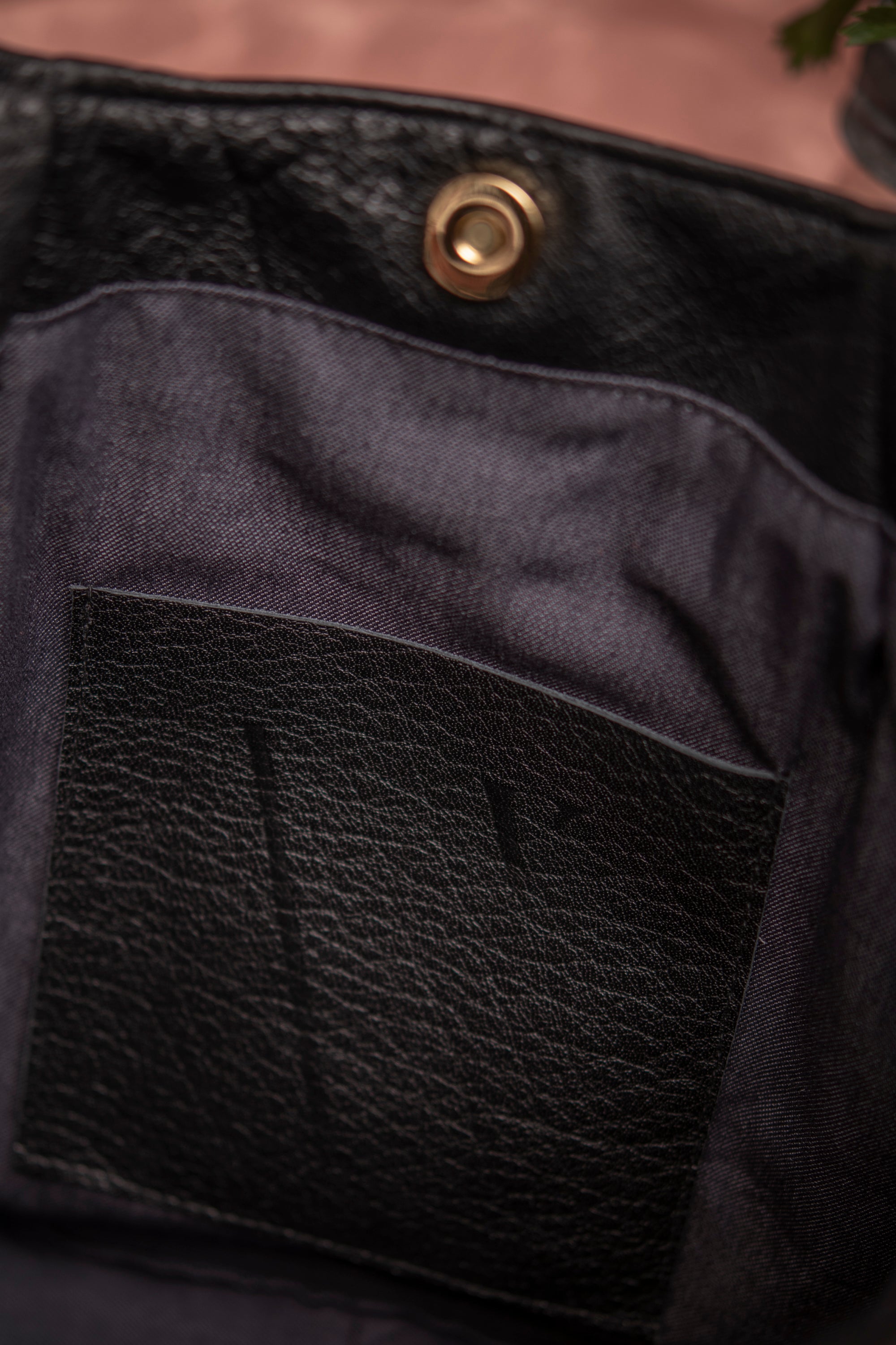 Geometrical leather tote bag MONT-ROYAL, Veinage handmade in Montreal, Canada