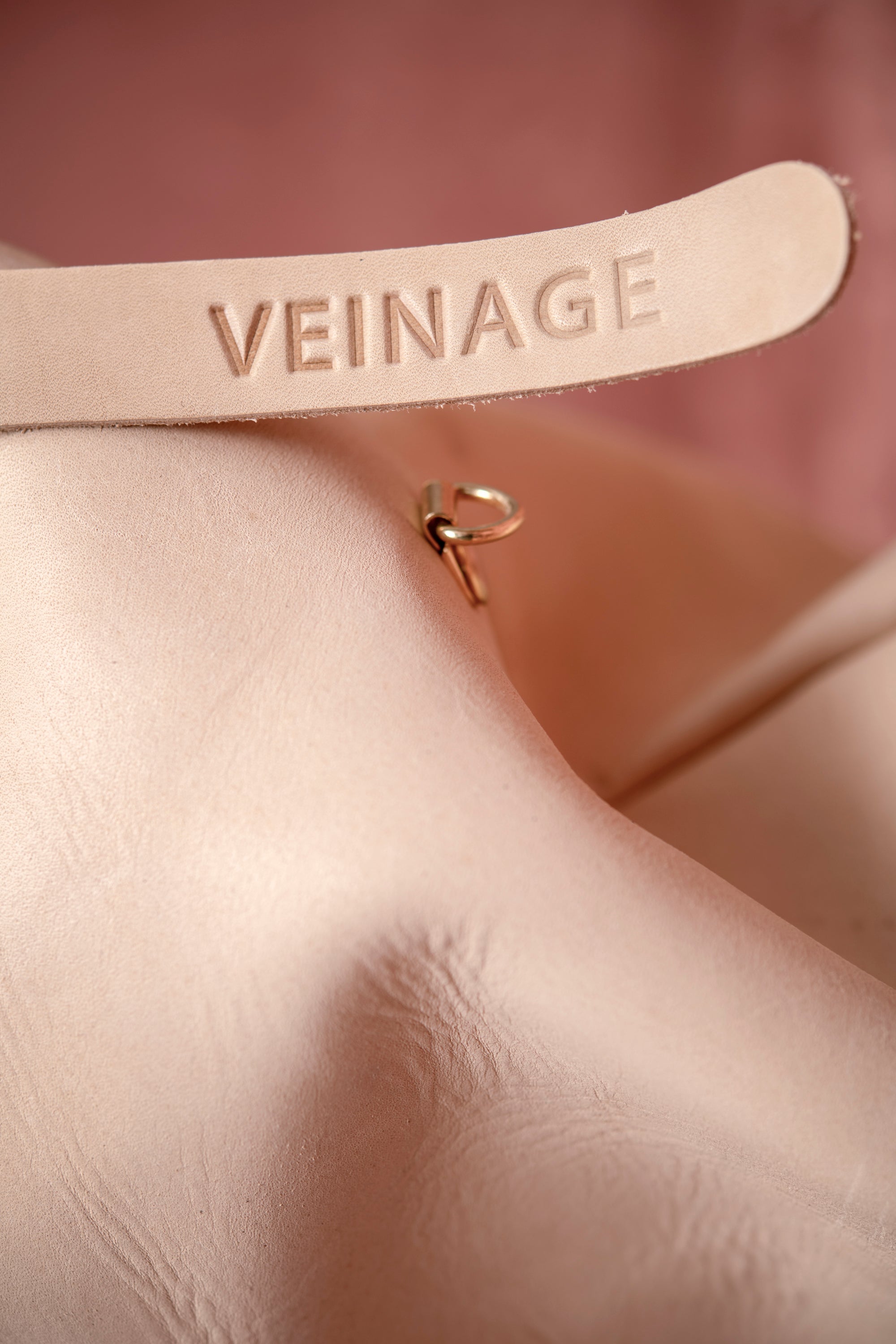 Leather clutch bag with crossbody strap BORDEAUX made to order by Veinage, handmade in Montreal Canada