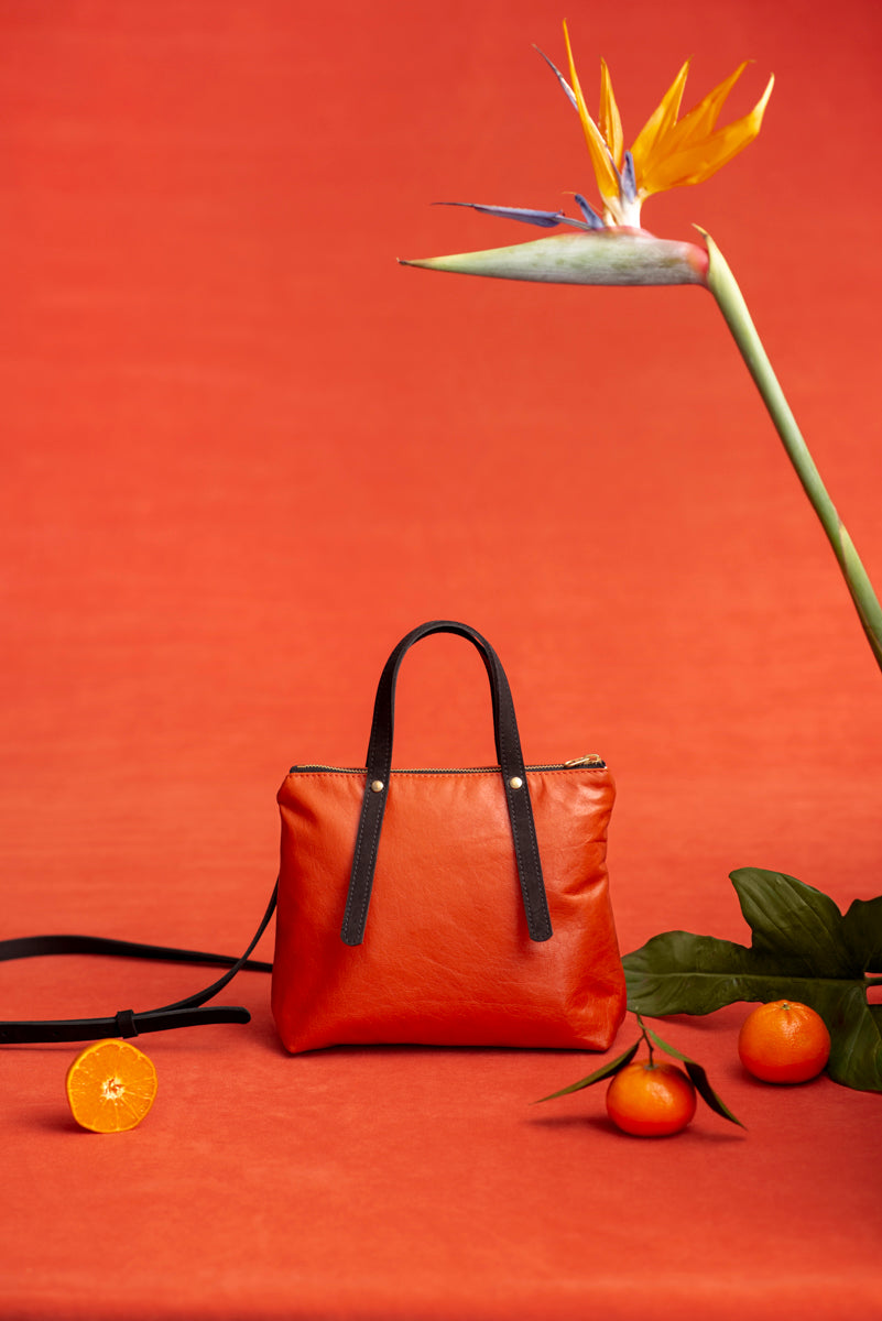 PAPINEAU leather handbag, Veinage handmade in Montreal, Canada