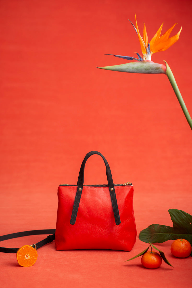 PAPINEAU leather handbag, Veinage handmade in Montreal, Canada