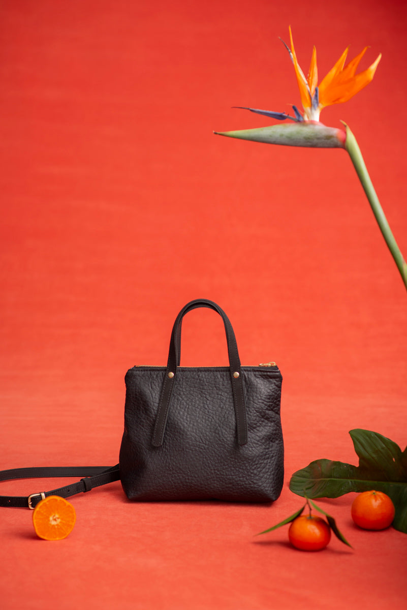 PAPINEAU leather handbag, Veinage handmade in Montreal, Canada