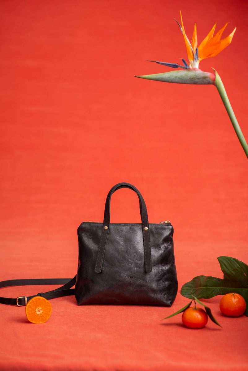 PAPINEAU leather handbag, Veinage handmade in Montreal, Canada