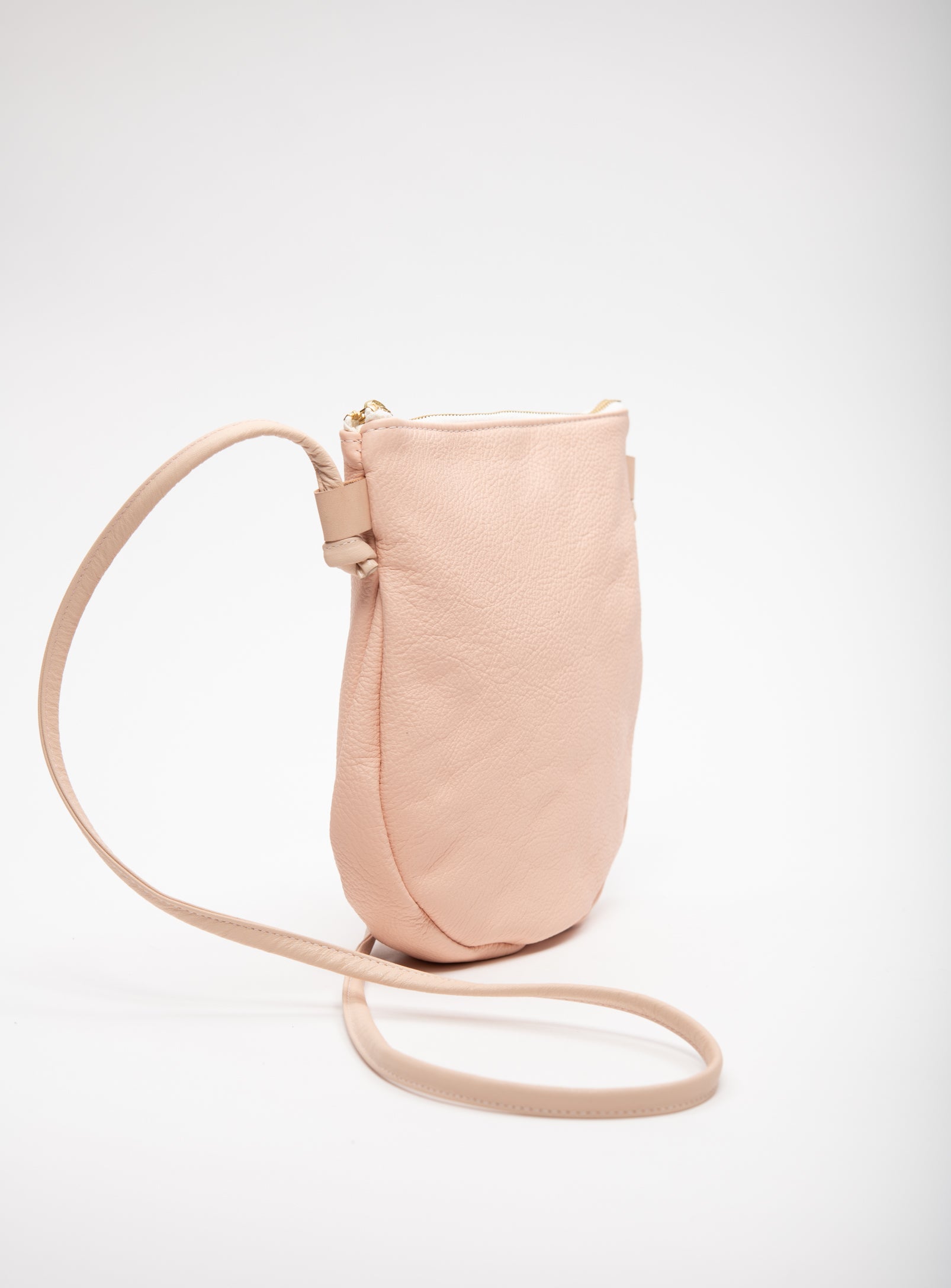 Leather crossbody bag TULIPA model VEINAGE x Belle + Rebelle