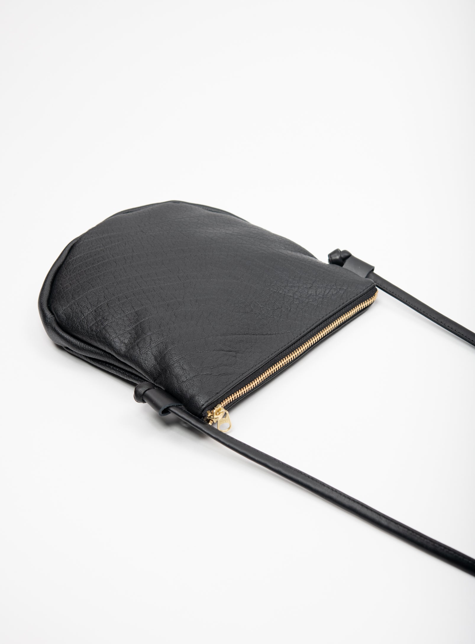 Leather crossbody bag TULIPA model VEINAGE x Belle + Rebelle