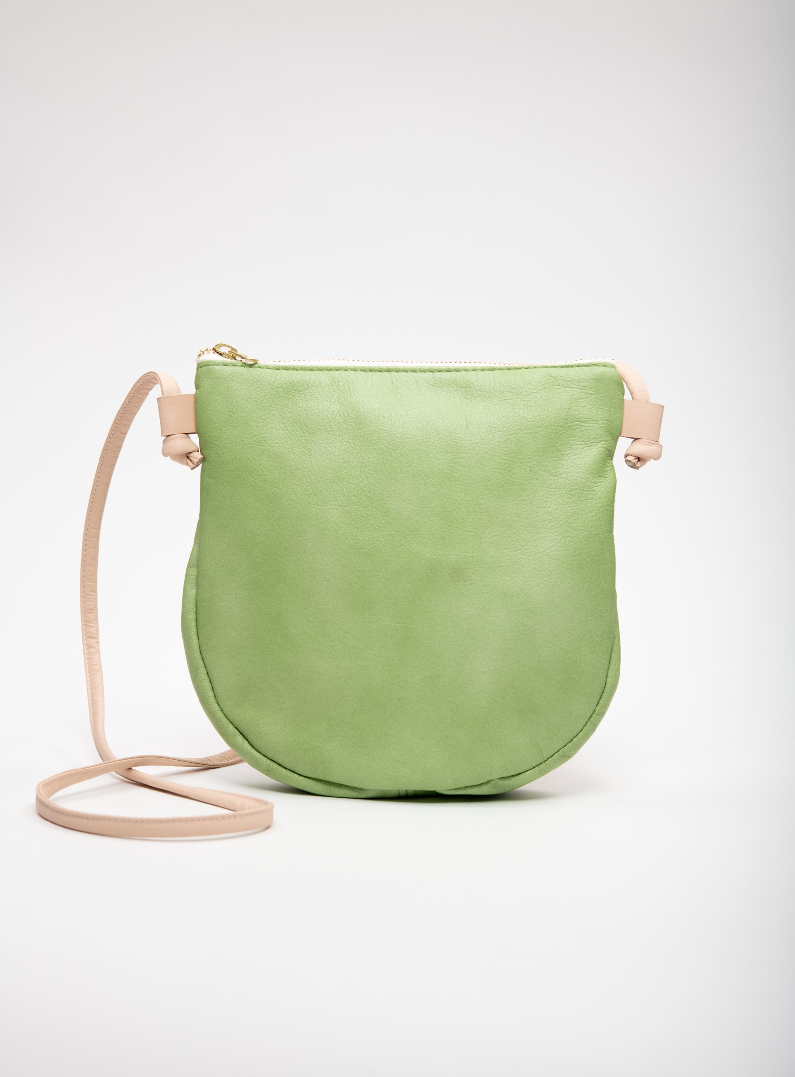 Leather crossbody bag TULIPA model VEINAGE x Belle + Rebelle