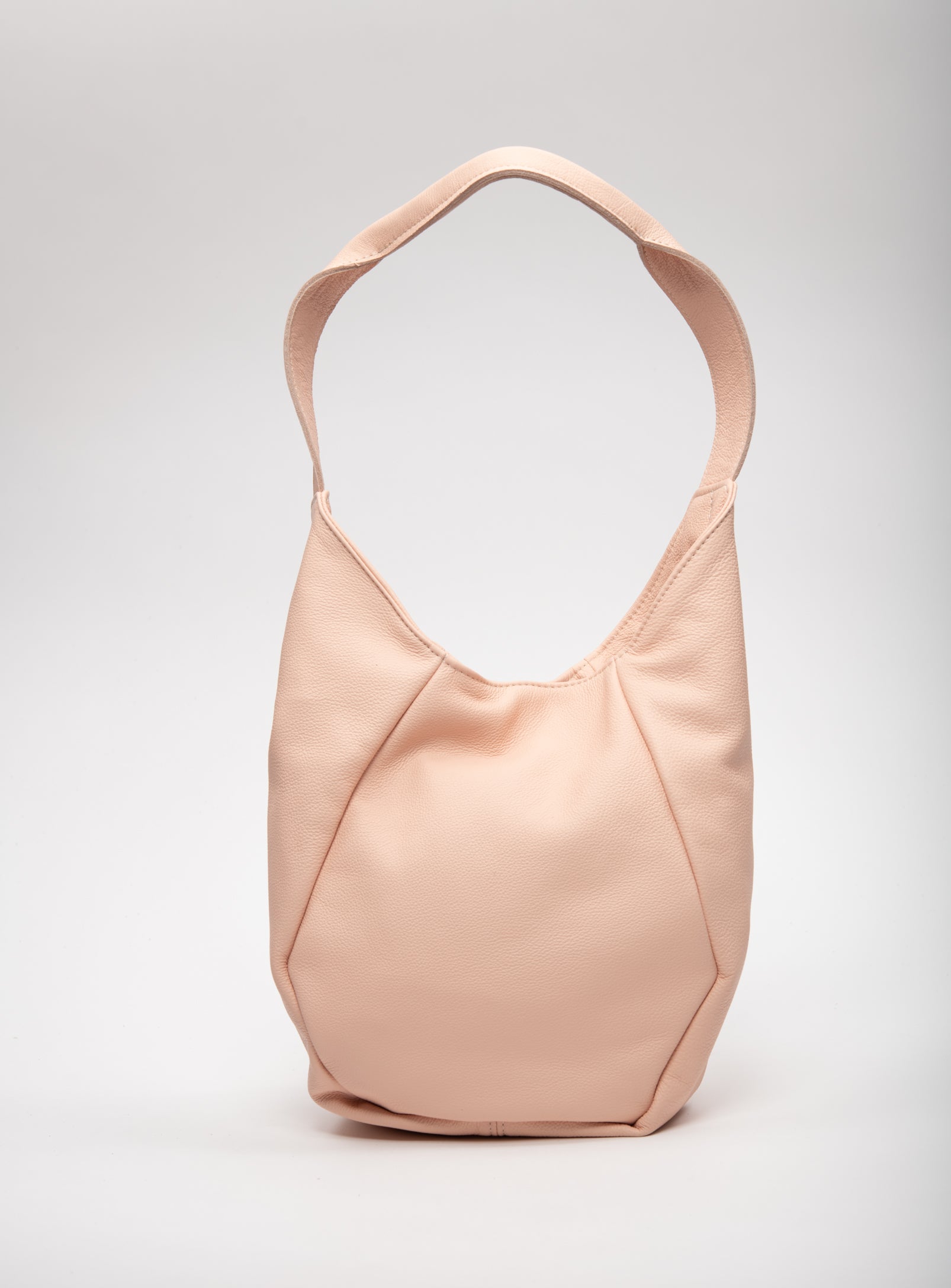 Geometrical leather tote bag MONT-ROYAL model, Veinage handmade in Montreal, Canada