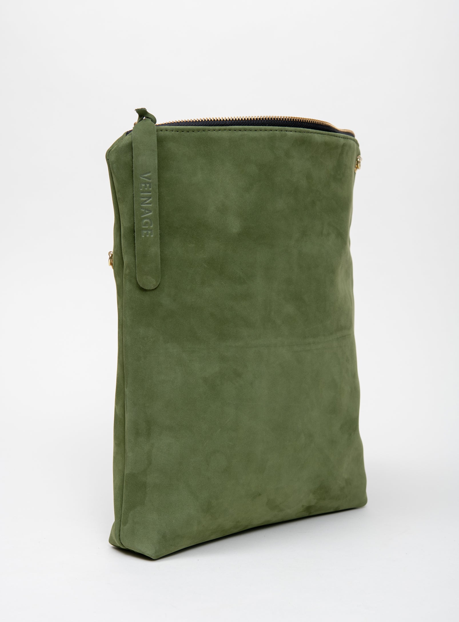 Leather clutch bag with crossbody strap BORDEAUX made to order by Veinage, handmade in Montreal Canada