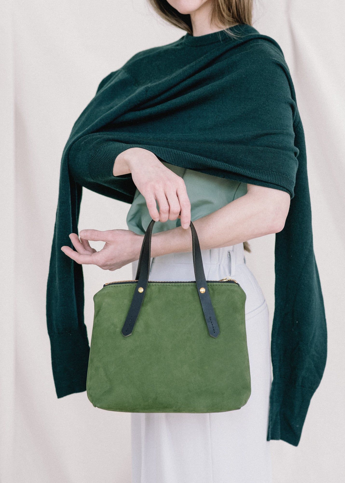 Leather handbag PAPINEAU made to order