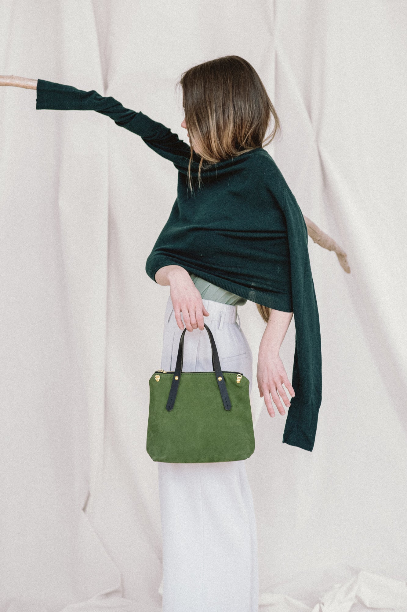 Leather handbag PAPINEAU made to order