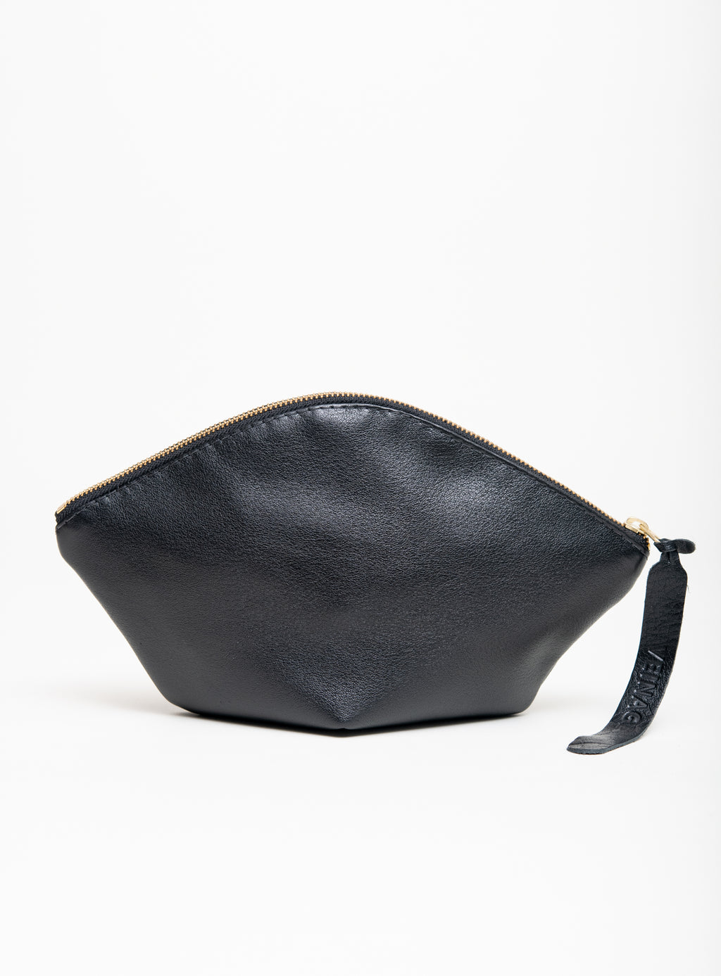 VEINAGE Leather pouch, evening clutch, cosmetic case NAPLES model, handmade in Montreal, Canada
