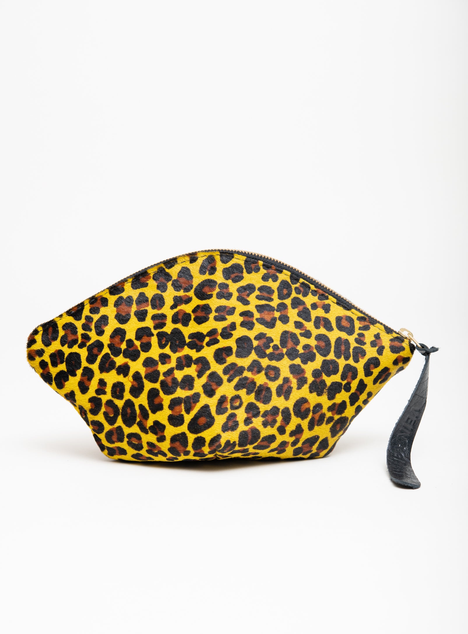 VEINAGE Leather pouch, evening clutch, cosmetic case NAPLES model, handmade in Montreal, Canada