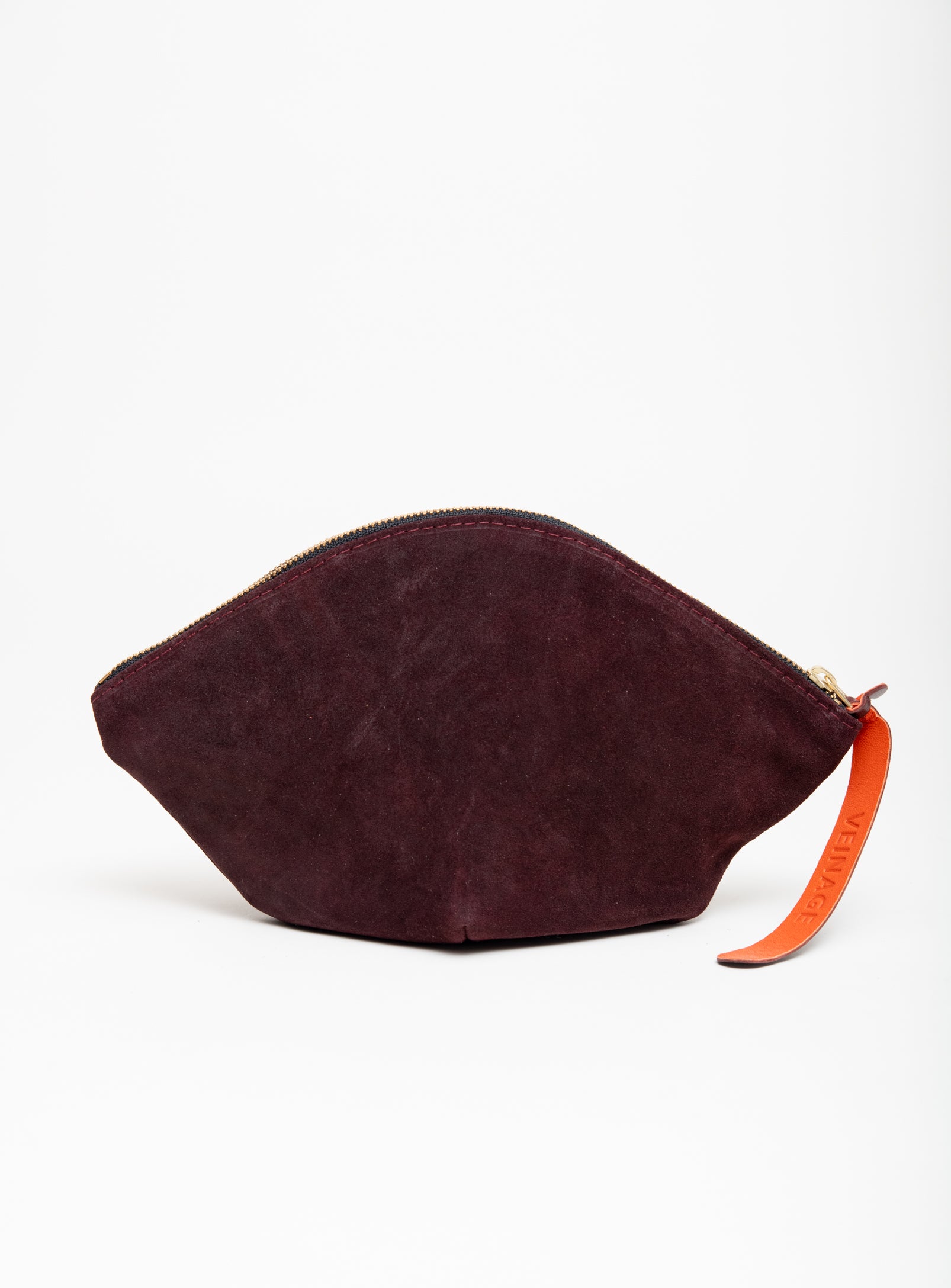 VEINAGE Leather pouch, evening clutch, cosmetic case NAPLES model, handmade in Montreal, Canada