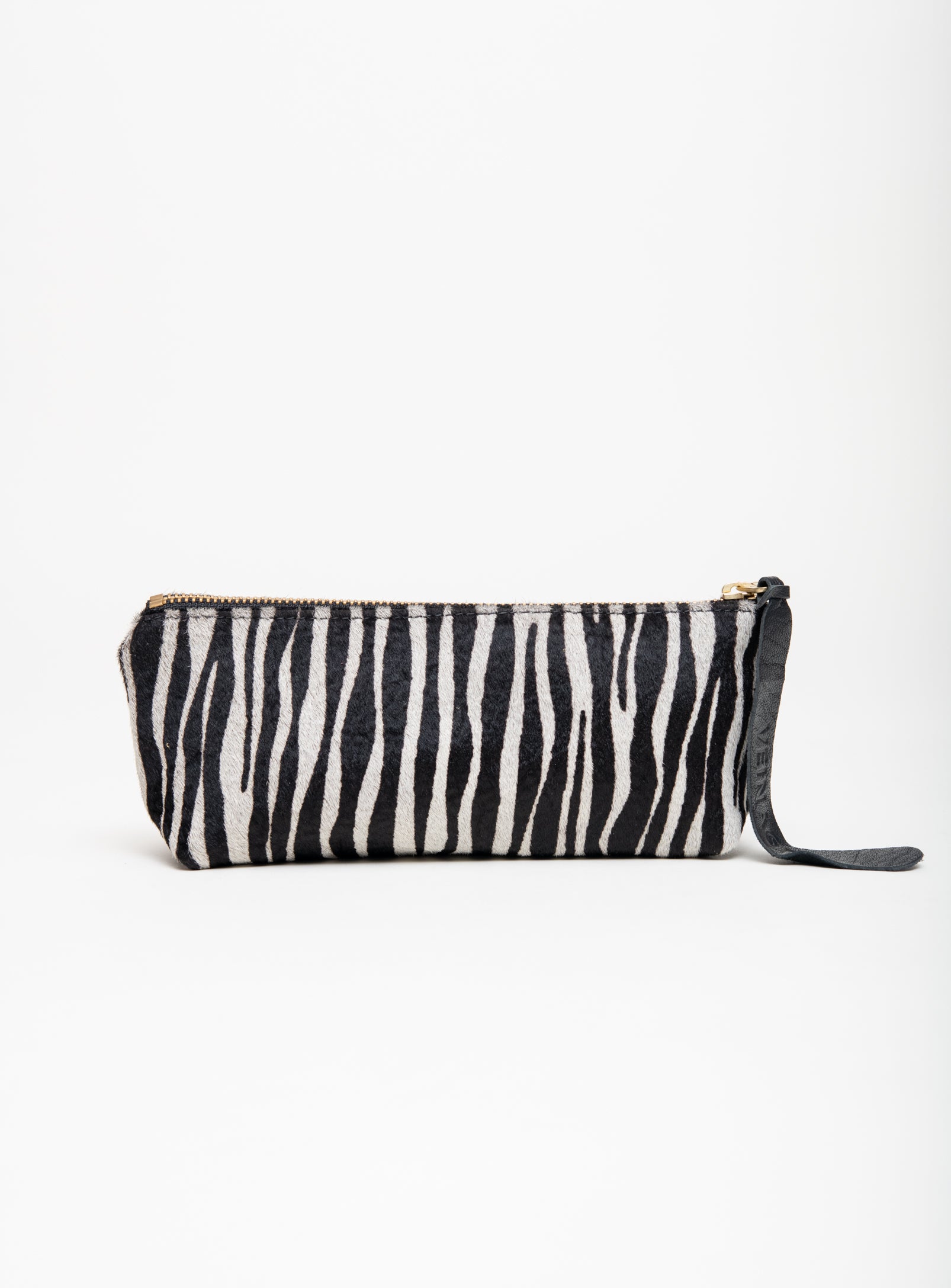 Veinage Leather pencil, cosmetic case TURIN model, handmade in Montréal, Canada