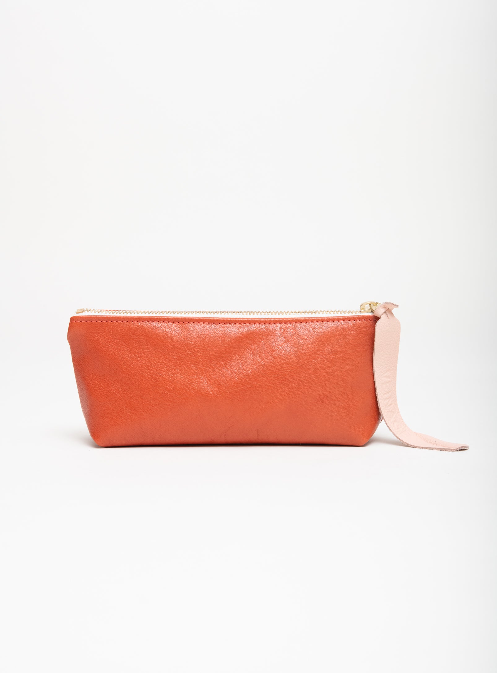 Veinage Leather pencil, cosmetic case TURIN model, handmade in Montréal, Canada