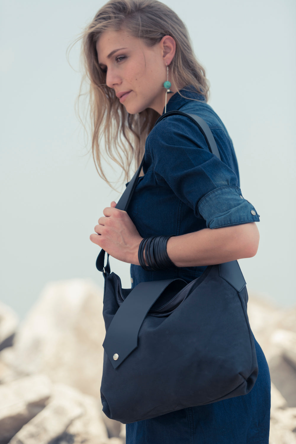 Leather crossbody bag GRENAT made to order