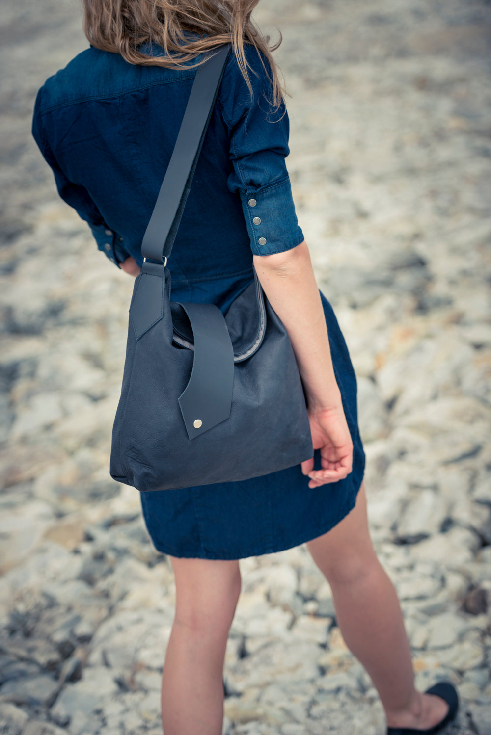 Leather crossbody bag GRENAT made to order