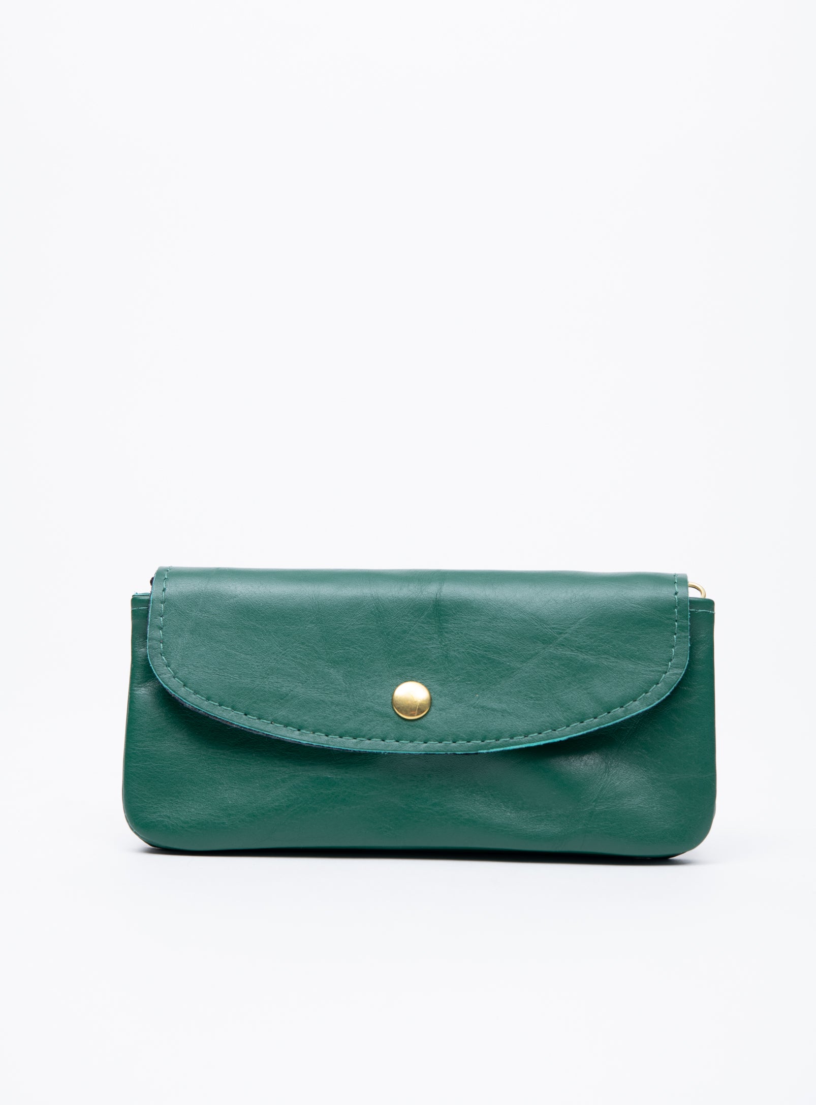 Veinage Minimalist green suede leather wallet MARQUETTE model