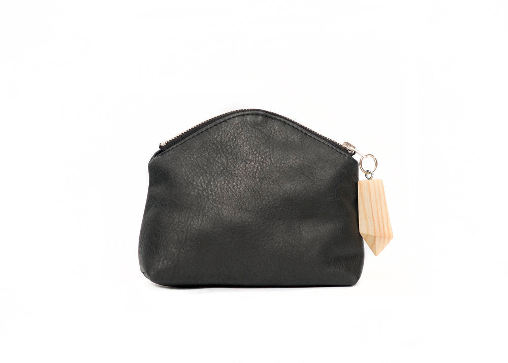 Leather case with wood tassel FRAXINUS 6 made to order